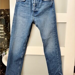 MOTHER Blue Straight Jeans